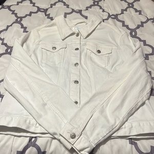 White jean jacket